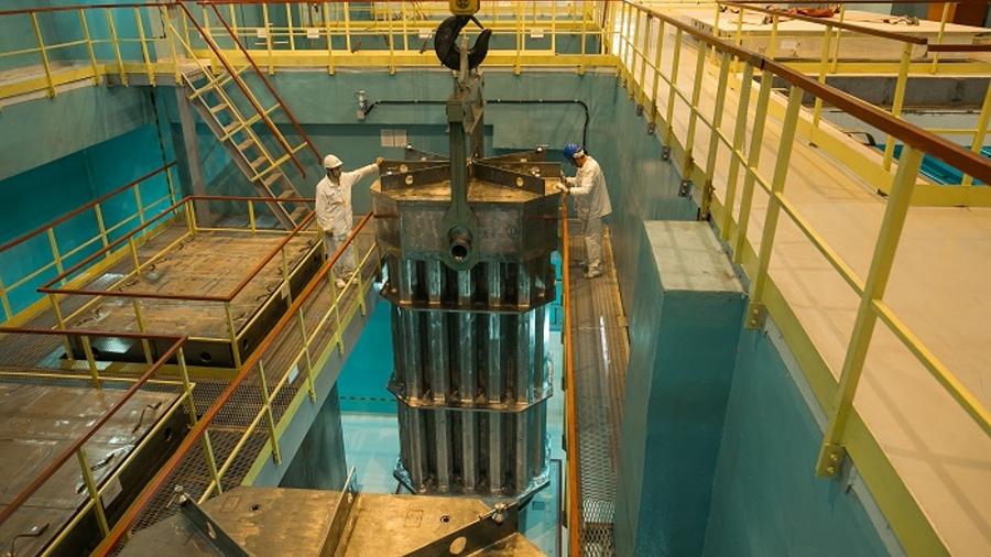 Kontejner s čerstvým jaderným palivem pro reaktory VVER-1200 v Novovoroněžské JE (Zdroj: Rosatom)
