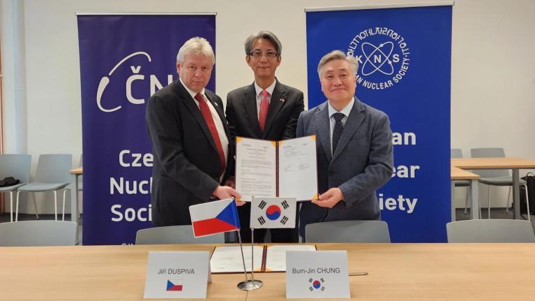 Korejská a Česká nukleární společnost uzavřely memorandum posilující vědeckou spolupráci